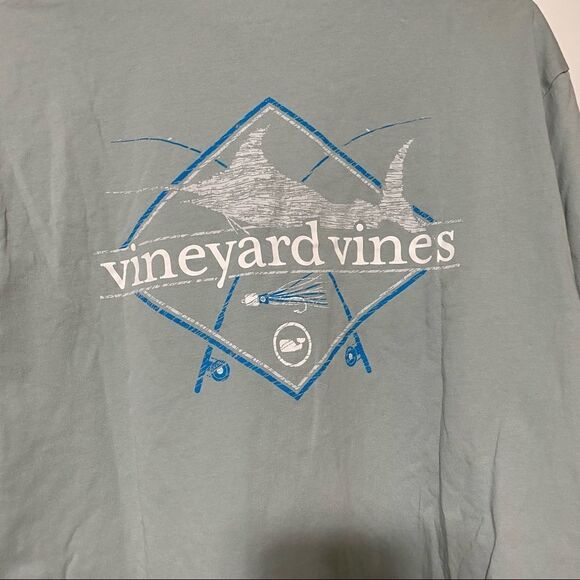 Vineyard Vines gray/blue long sleeve shirt - Picture 5 of 6